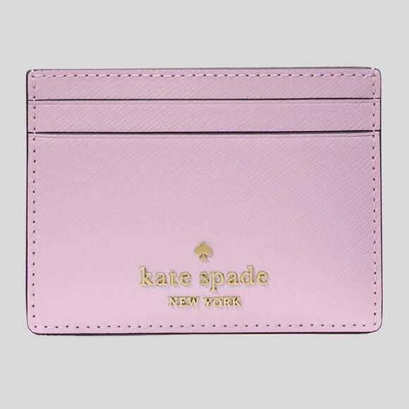 KATE SPADE | NWT Wallet Card Envelope Madison Saffiano Leather Berry Crea Orchid - Picture 1 of 6